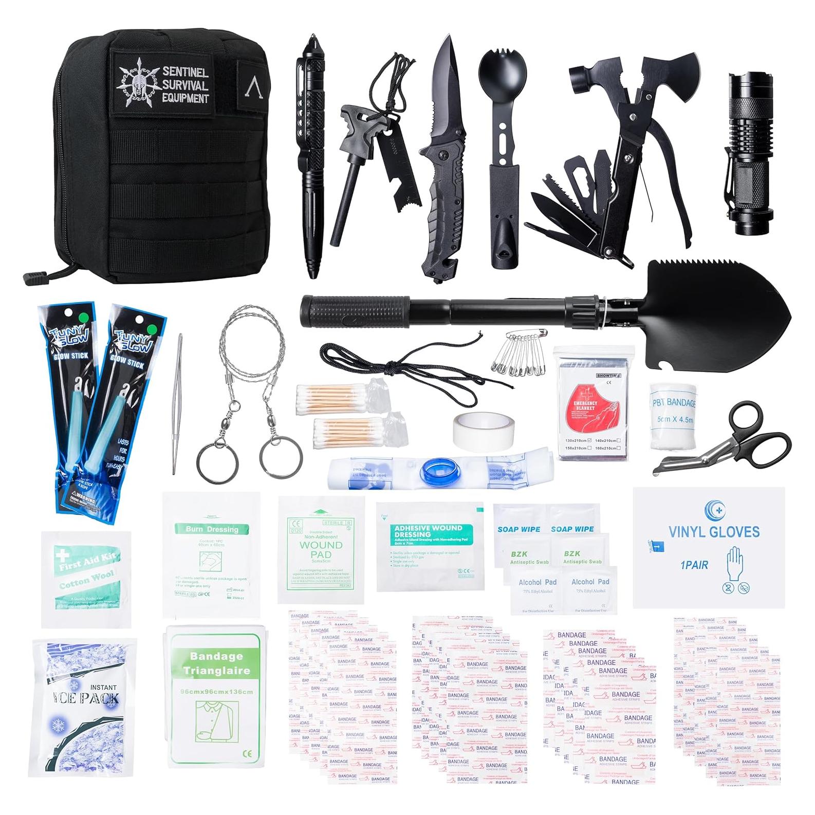 Kit de Supervivencia 320 Piezas Sentinel | Emergencia y Acampada