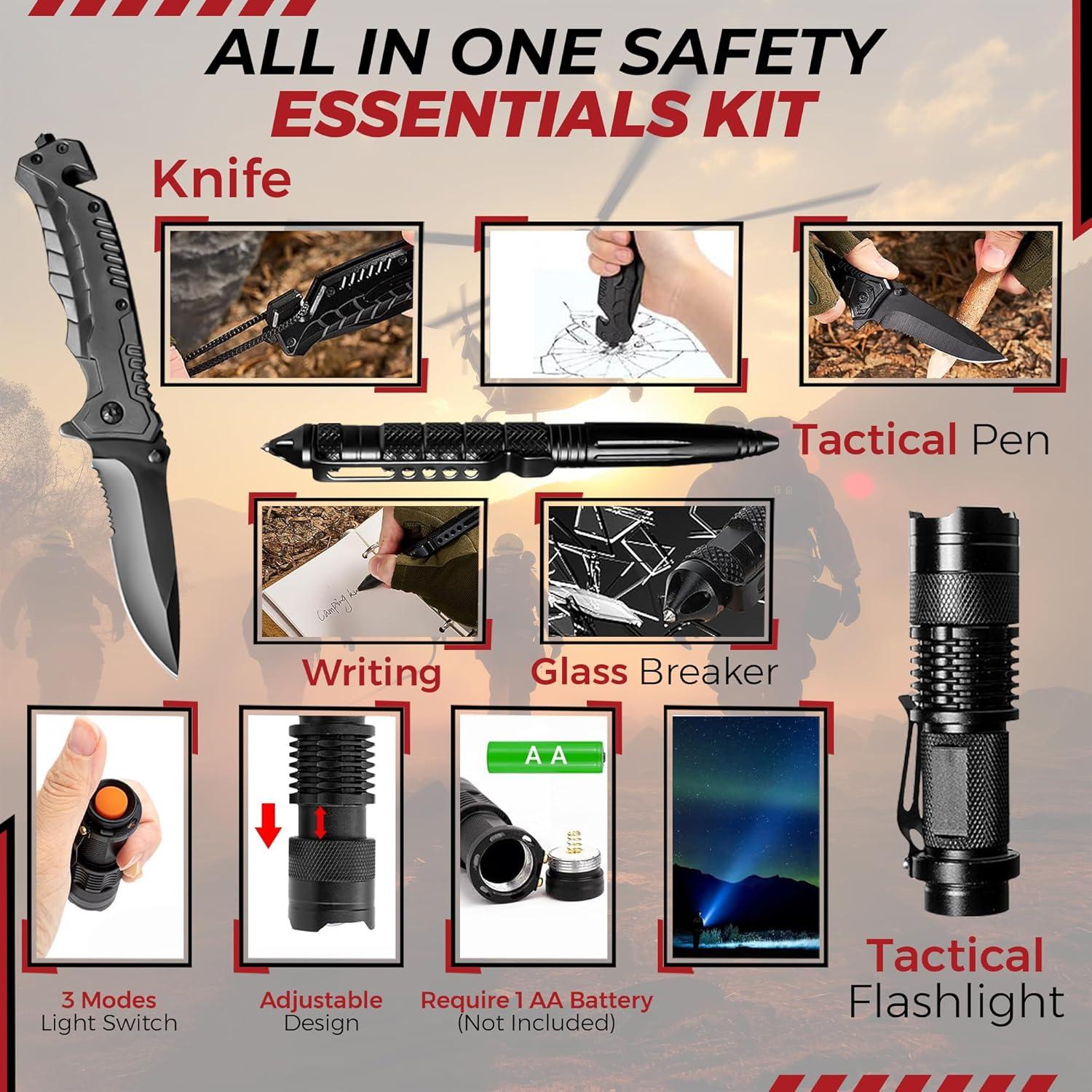 Kit de Supervivencia 320 Piezas Sentinel | Emergencia y Acampada