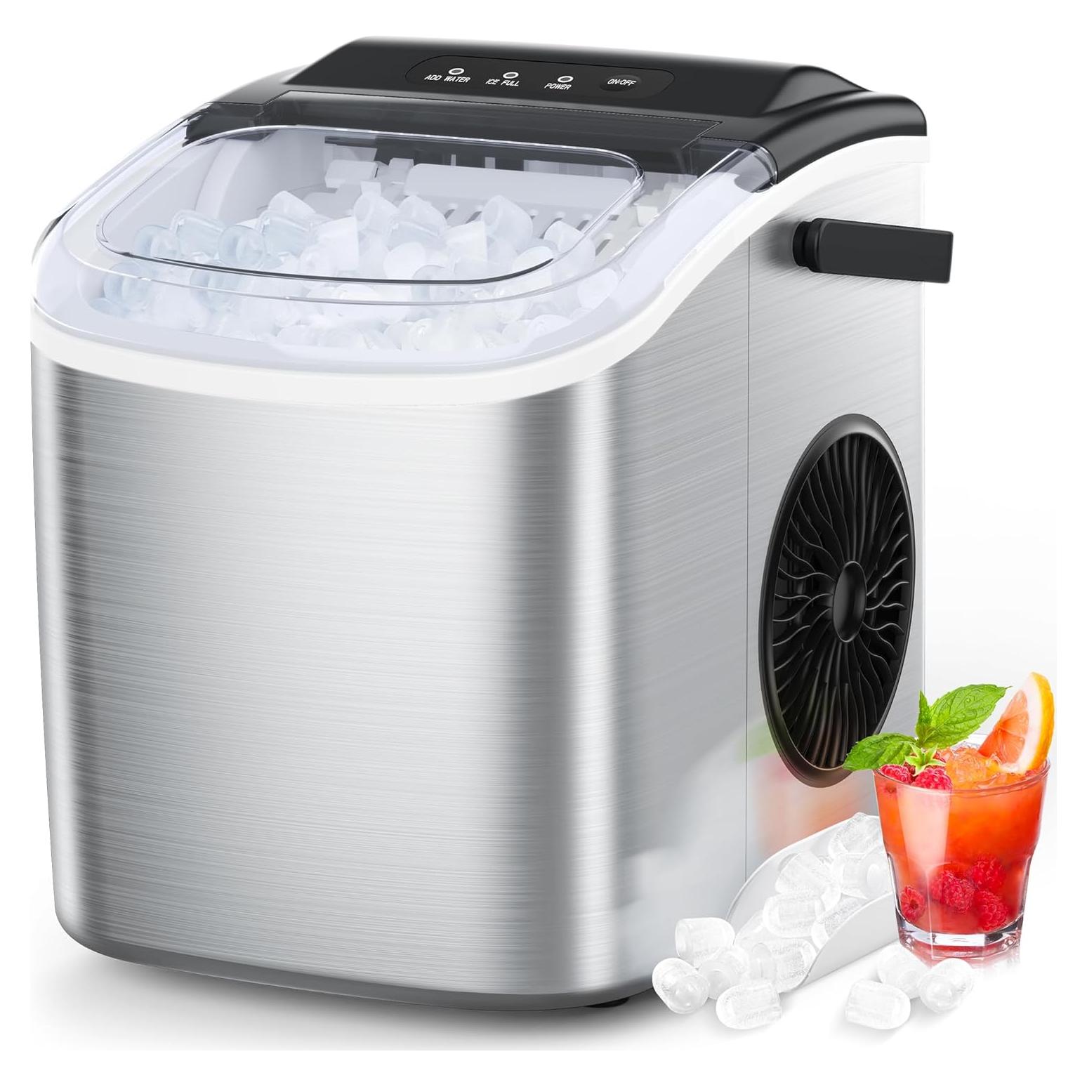 COWSAR Máquina de Hielo Portátil Acero Inoxidable 12 kg