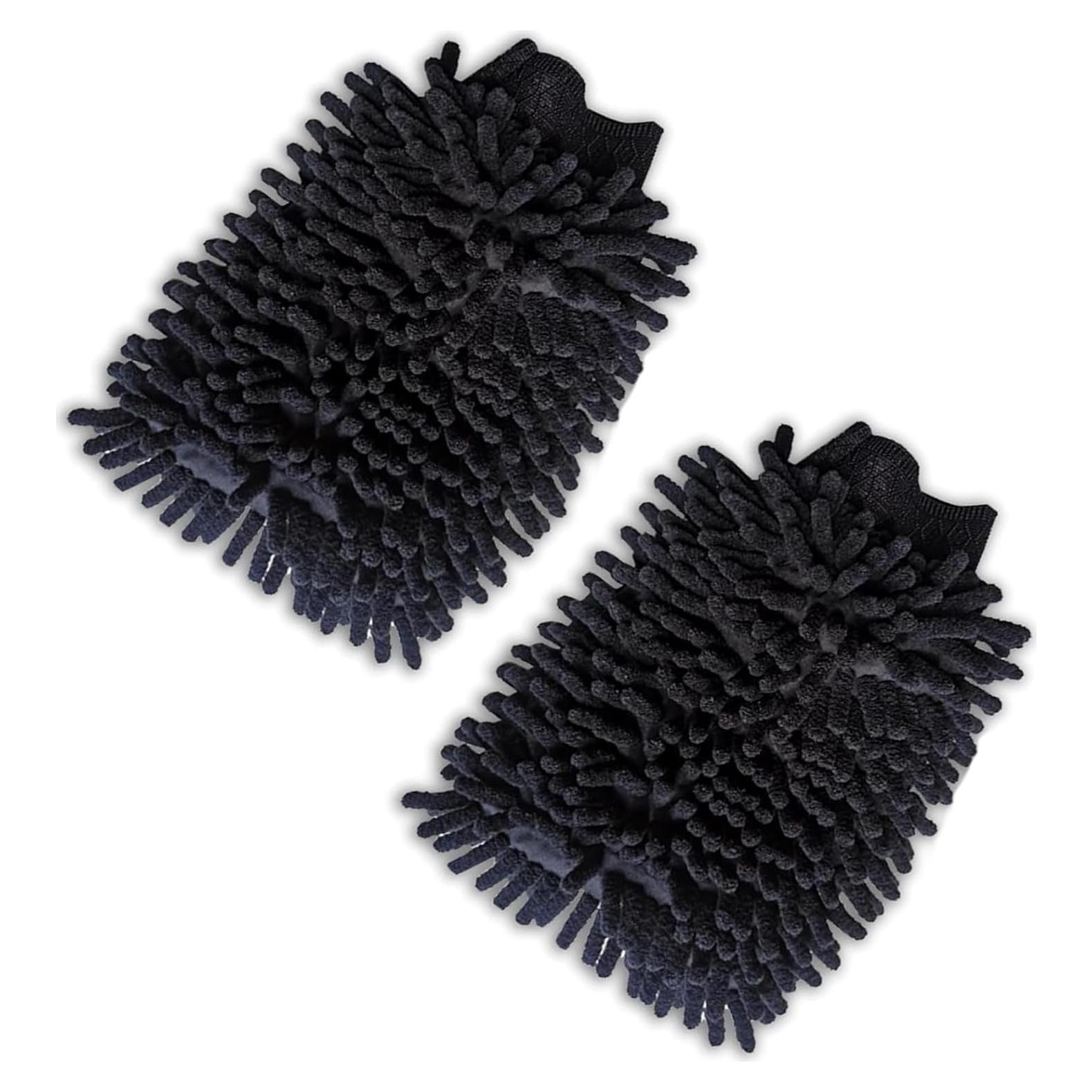 Guantes de Lavado de Autos Qurbuns 2 PCS Microfibra Chenille