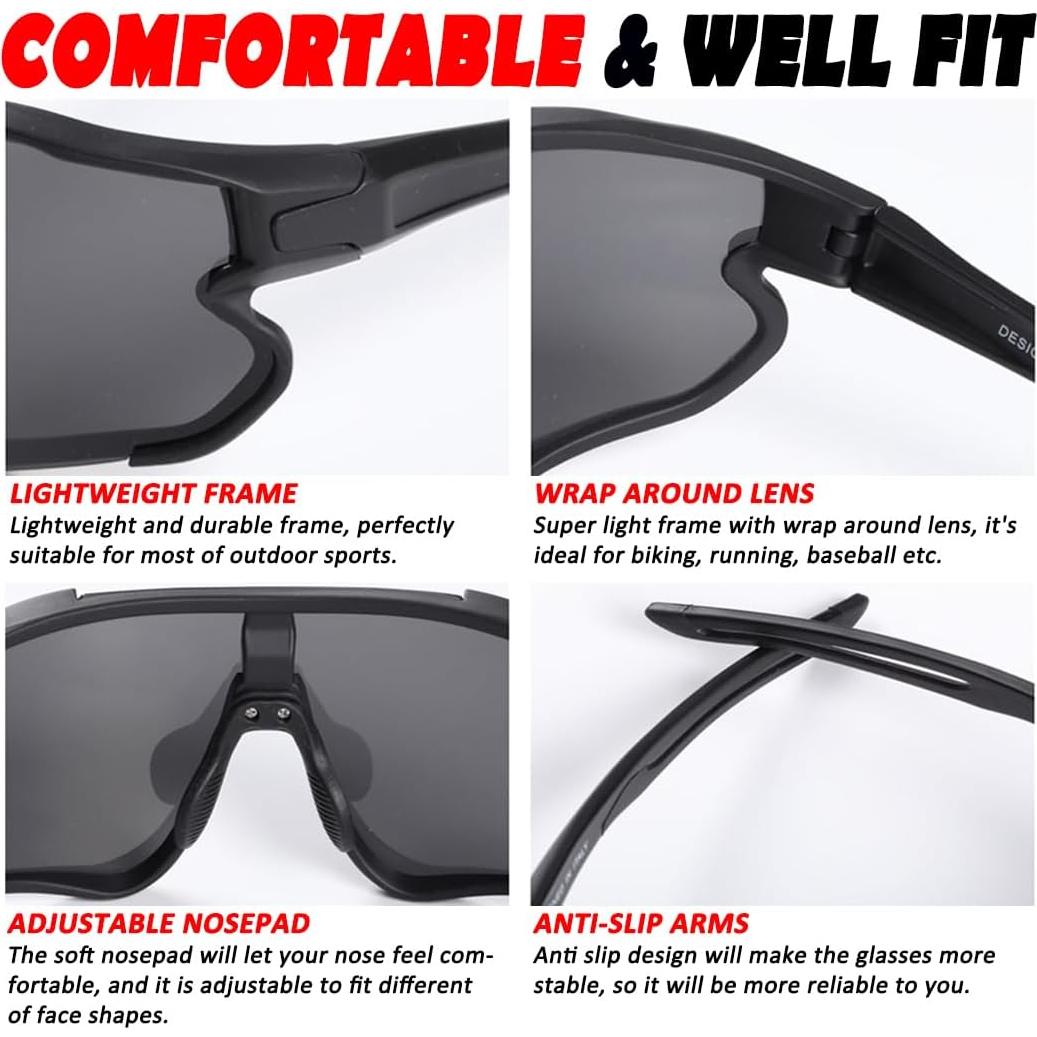 Gafas de sol deportivas ITSCOOL polarizadas UV400 unisex