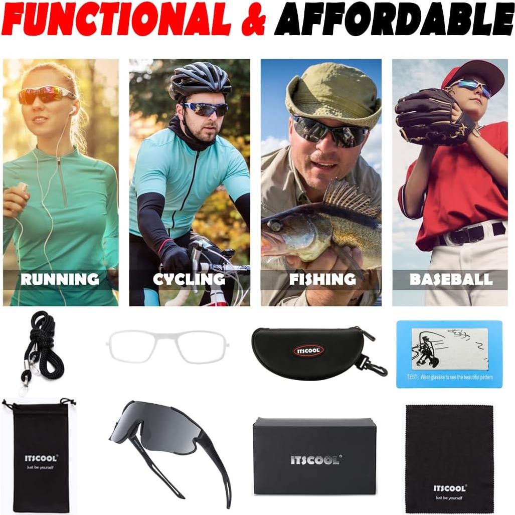 Gafas de sol deportivas ITSCOOL polarizadas UV400 unisex
