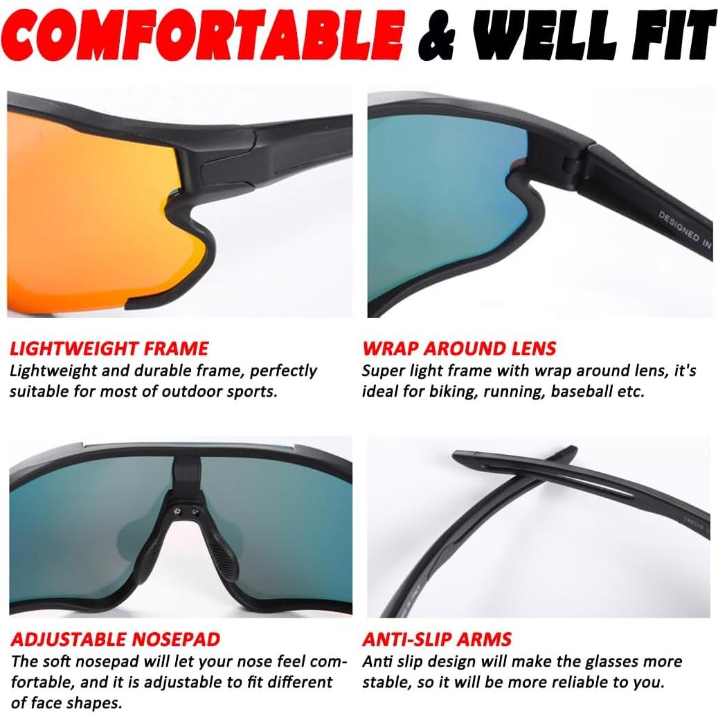 Gafas de sol deportivas polarizadas ITSCOOL UV400 ligeras