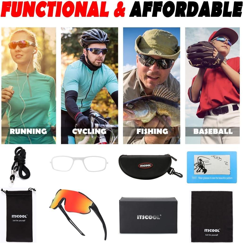Gafas de sol deportivas polarizadas ITSCOOL UV400 ligeras