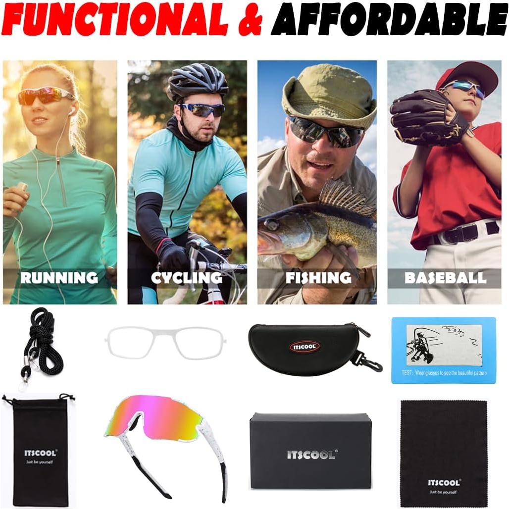 Gafas de sol deportivas polarizadas ITSCOOL UV400 ligeras