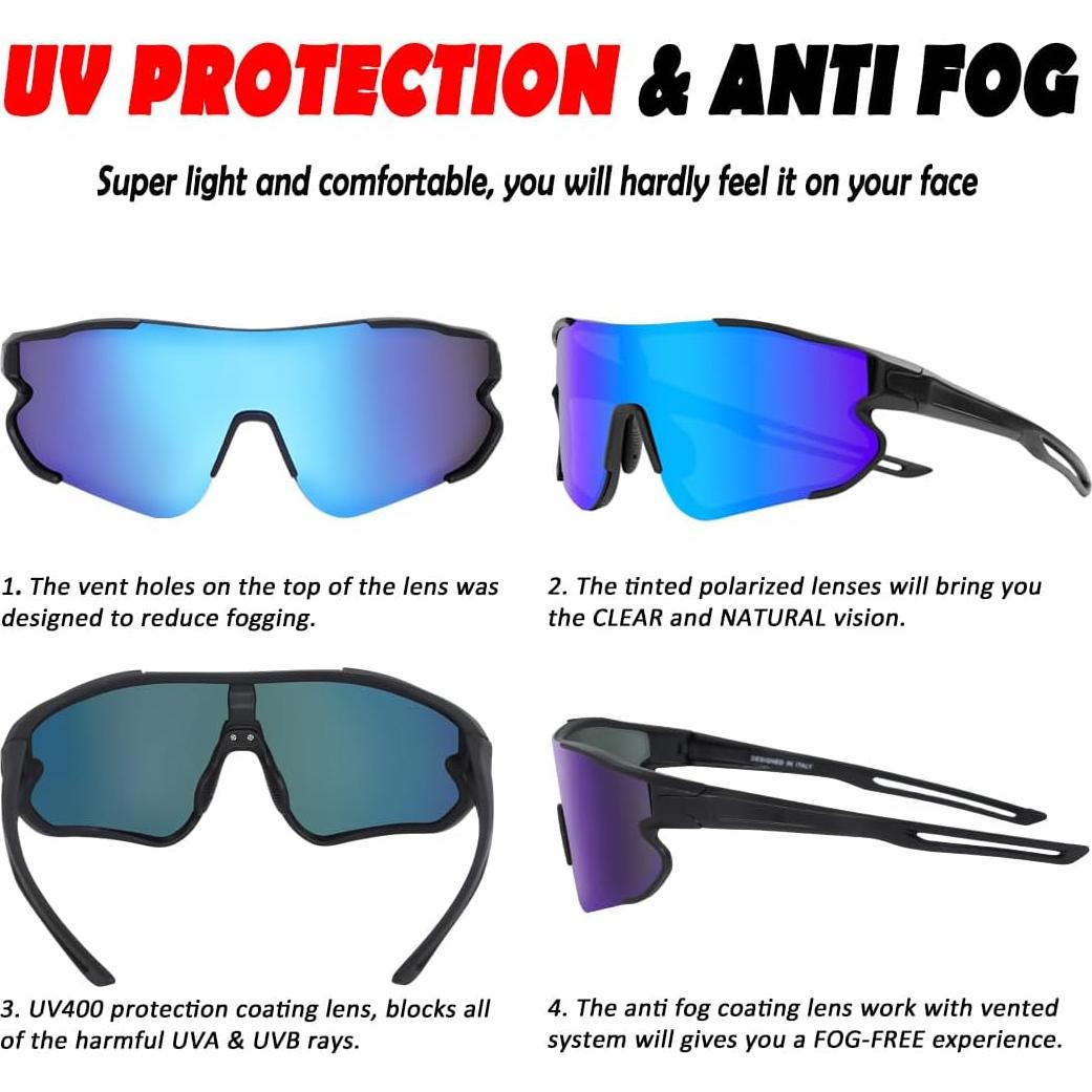 Gafas de sol deportivas ITSCOOL polarizadas UV400 unisex