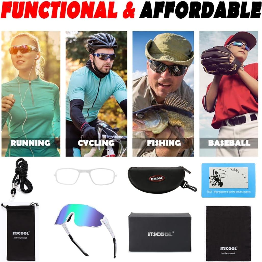 Gafas de sol deportivas polarizadas ITSCOOL UV400 ligeras