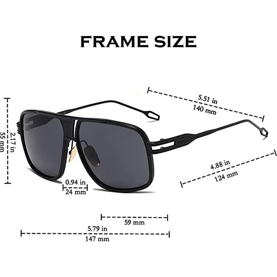 Gafas de sol Aviador Gobiger UV400 para hombres - Marco metálico