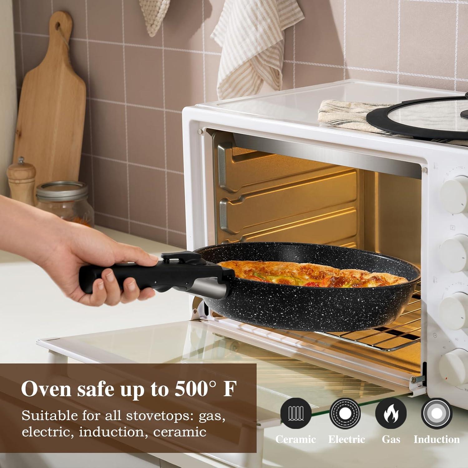 Juego de 20 Piezas de Ollas y Sartenes USELUCK Antiadherentes