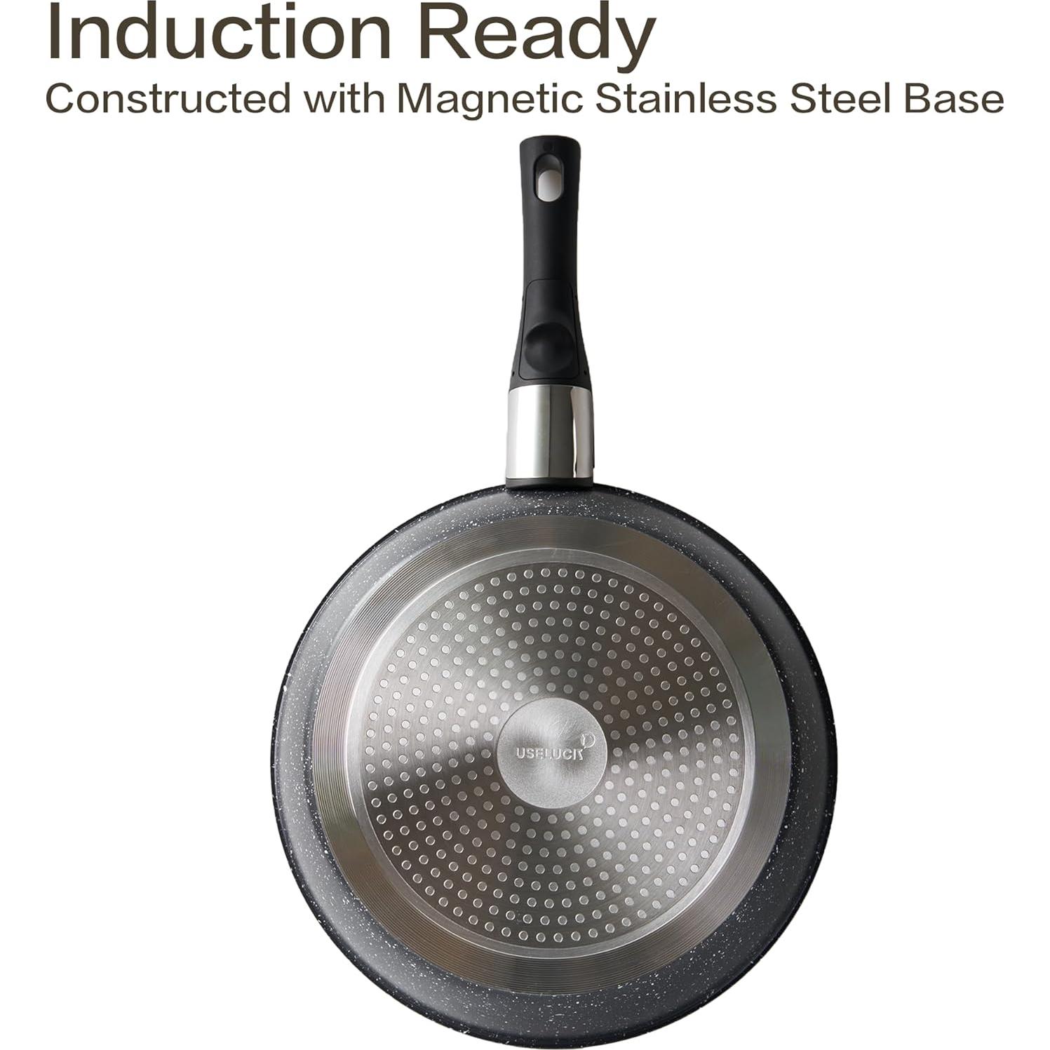 Juego de 20 Piezas de Ollas y Sartenes USELUCK Antiadherentes