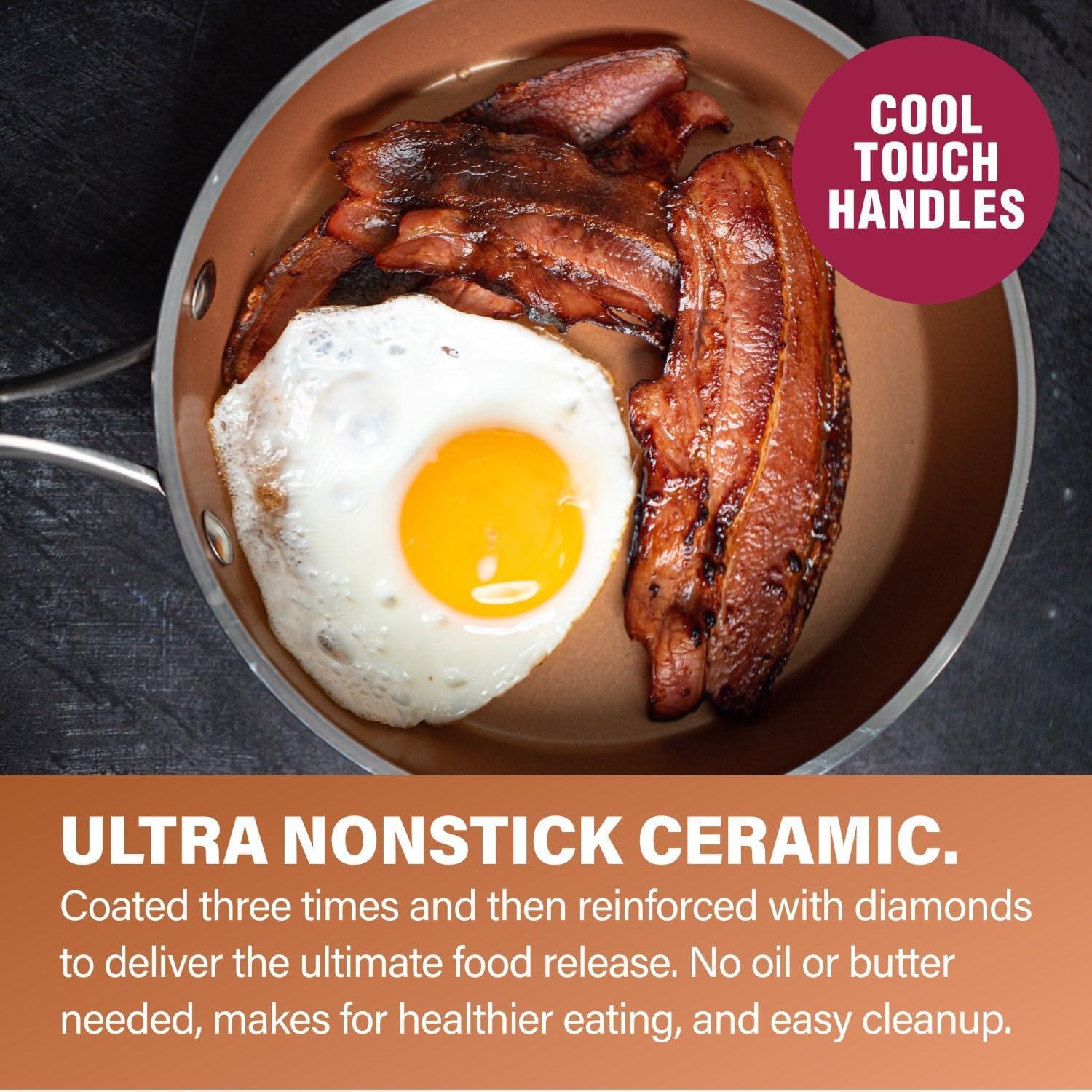 Juego de Ollas y Sartenes Gotham Steel 15 Piezas Cerámica