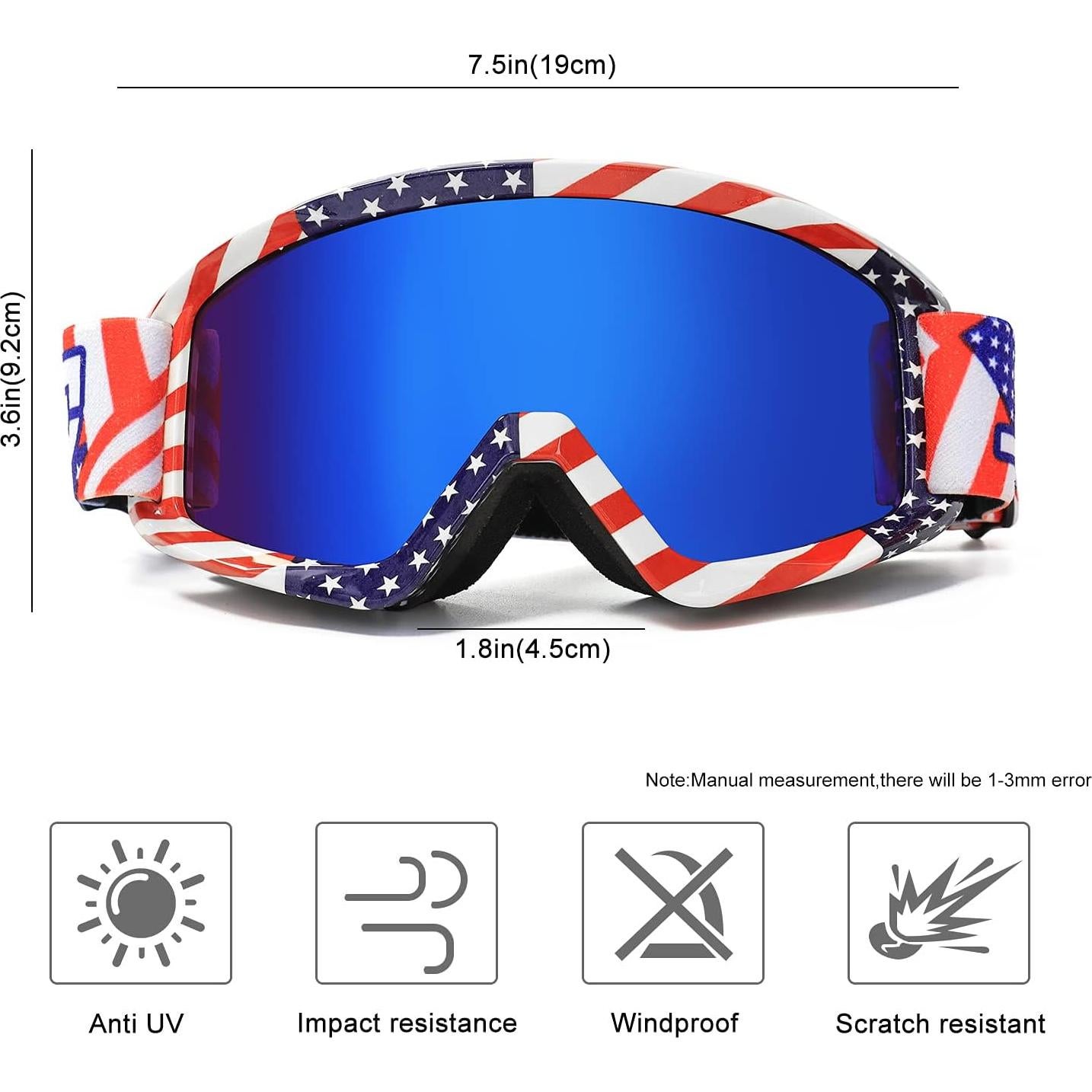 Gafas de Motociclismo AVV Unisex - Anti UV y Anti Impacto