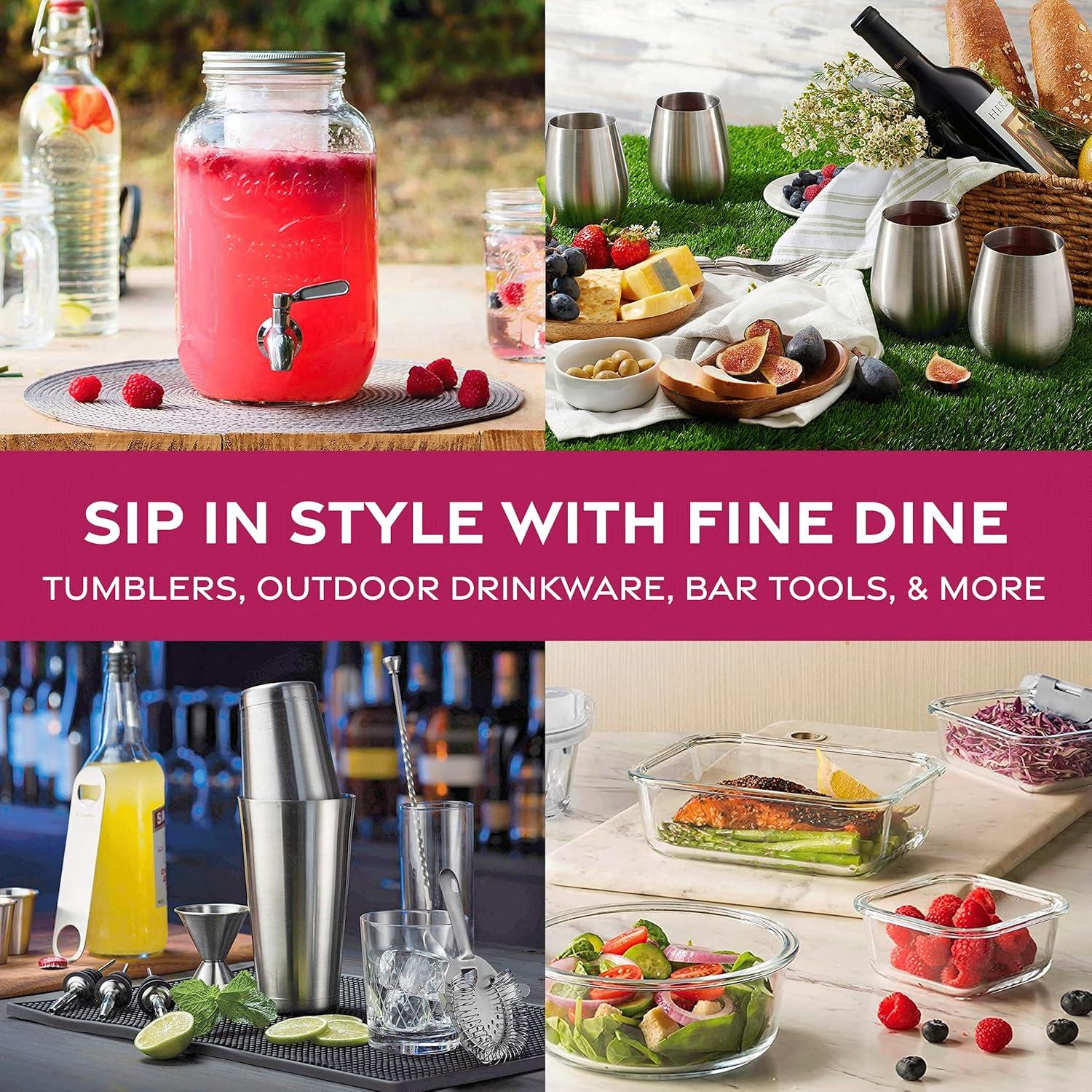 Botella de Agua Aislada FineDine 750 ml Acero Inoxidable 3 Tapas