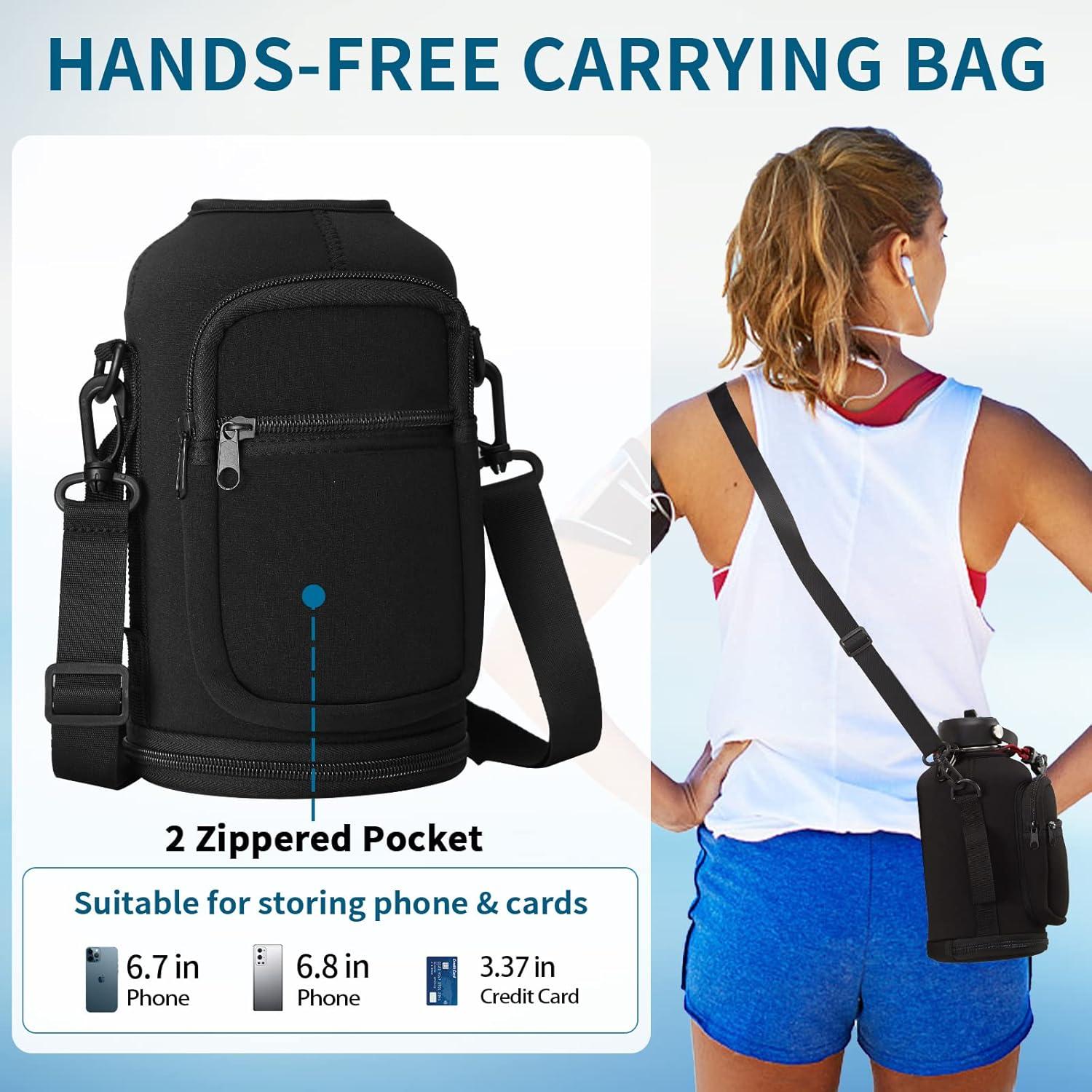 Botella de Agua Aislada VICKNIY 1.89L con Asa y Accesorios