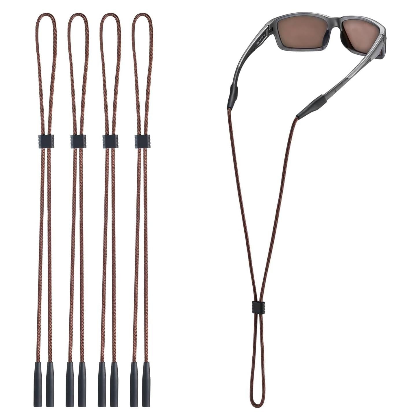 Soporte para Gafas Omnful 4pcs Ajustable Nylon Marrón