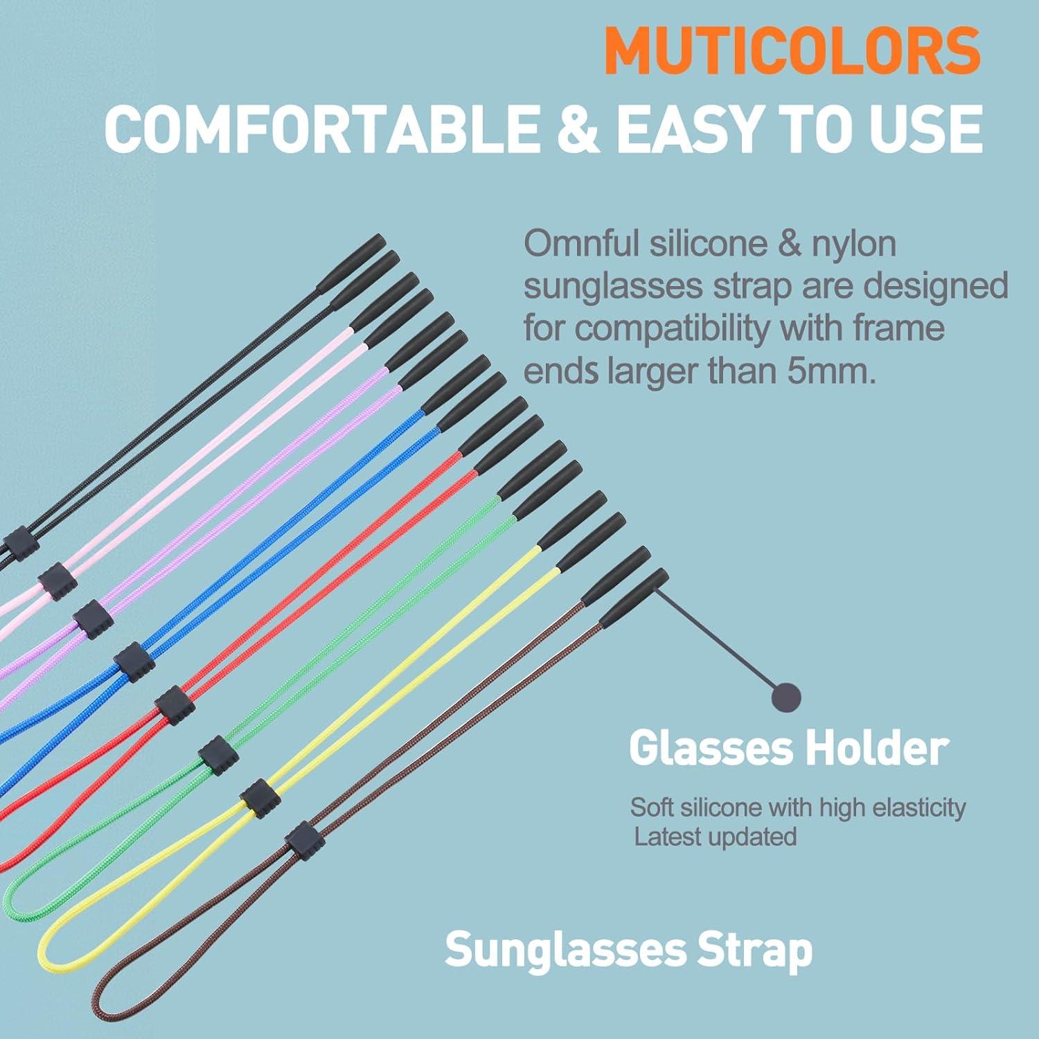 Soporte para Gafas Omnful 4pcs Ajustable Nylon Marrón