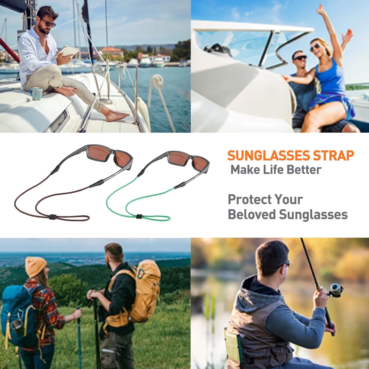 Soporte para Gafas Omnful 4pcs Ajustable Nylon Marrón