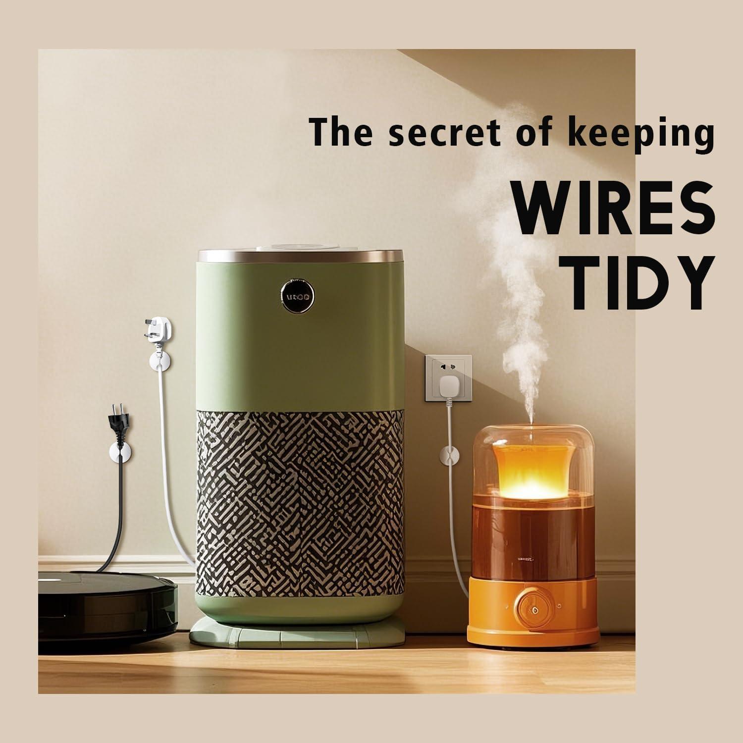 Clips Adhesivos para Cables SmiLife 9 PCS Blanco 2.79 cm