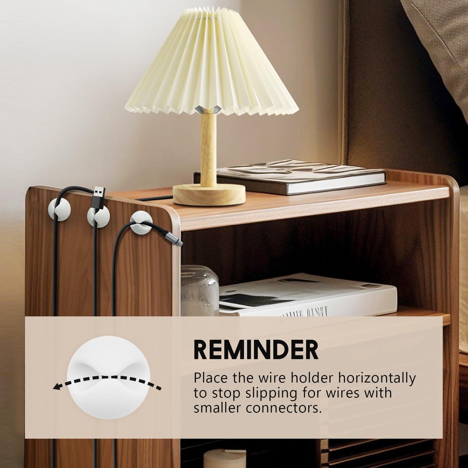 Clips Adhesivos para Cables SmiLife 9 PCS Blanco 2.79 cm