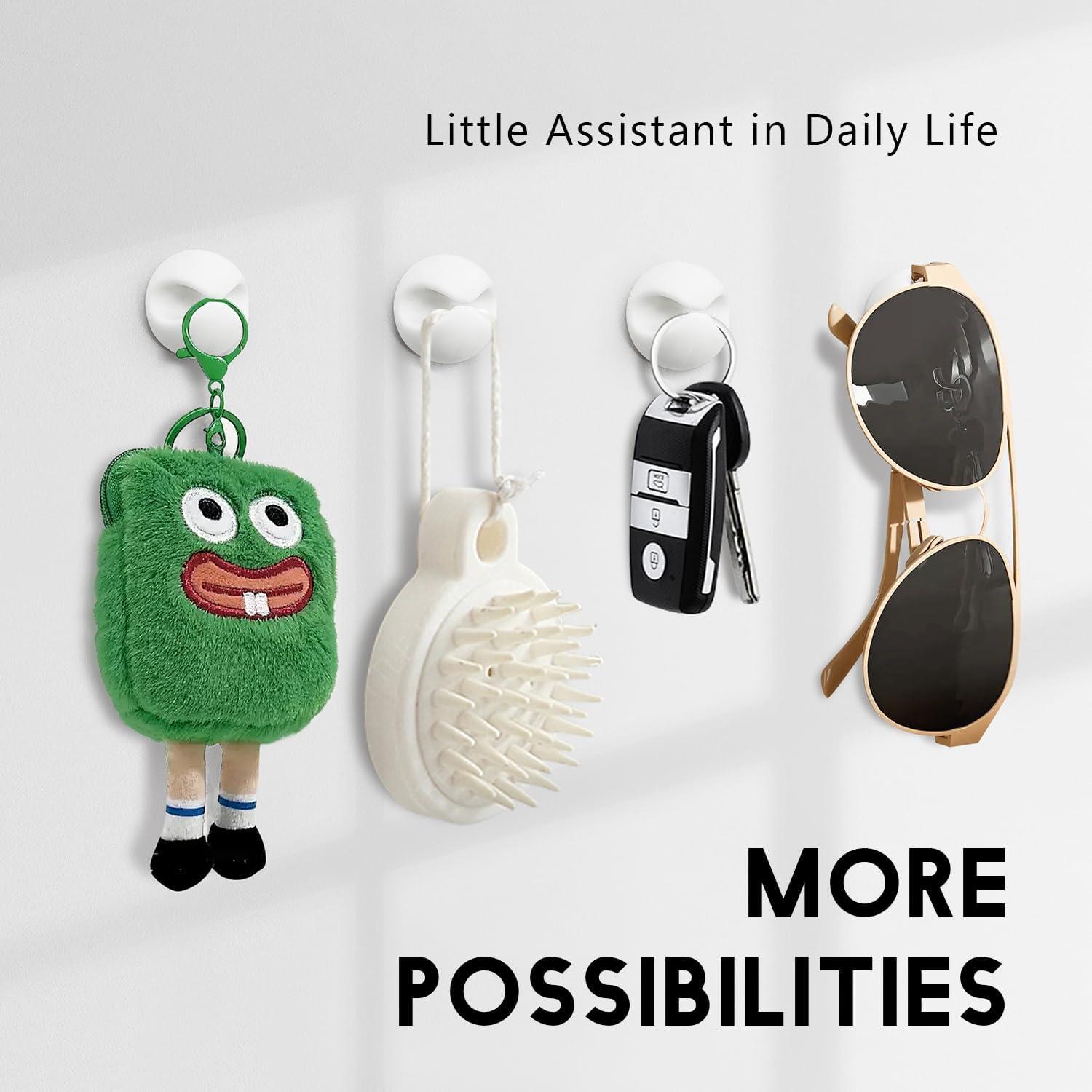 Clips Adhesivos para Cables SmiLife 9 PCS Blanco 2.79 cm