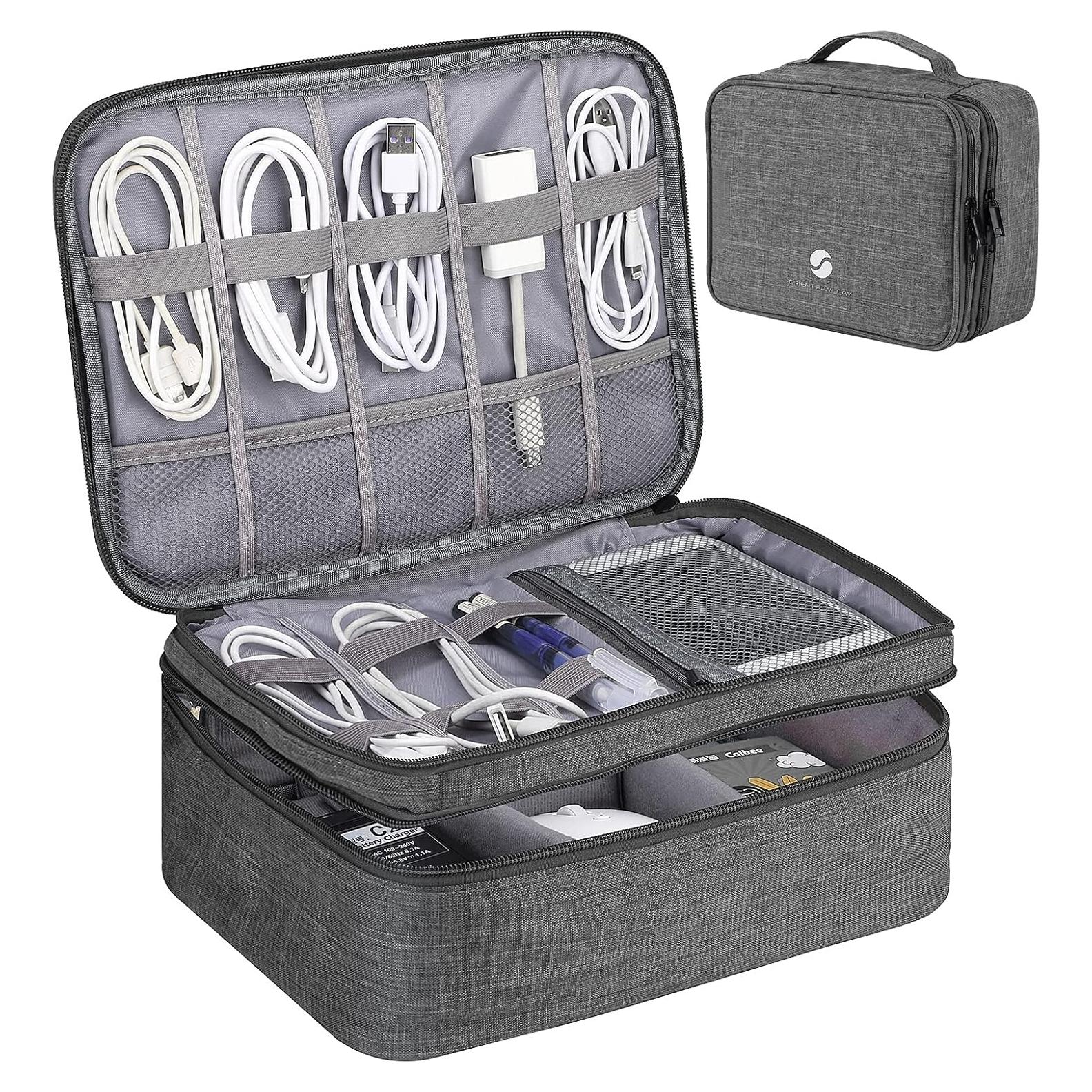 Organizador de Viaje ORIENT FAMULAY Doble Capa Grande Gris