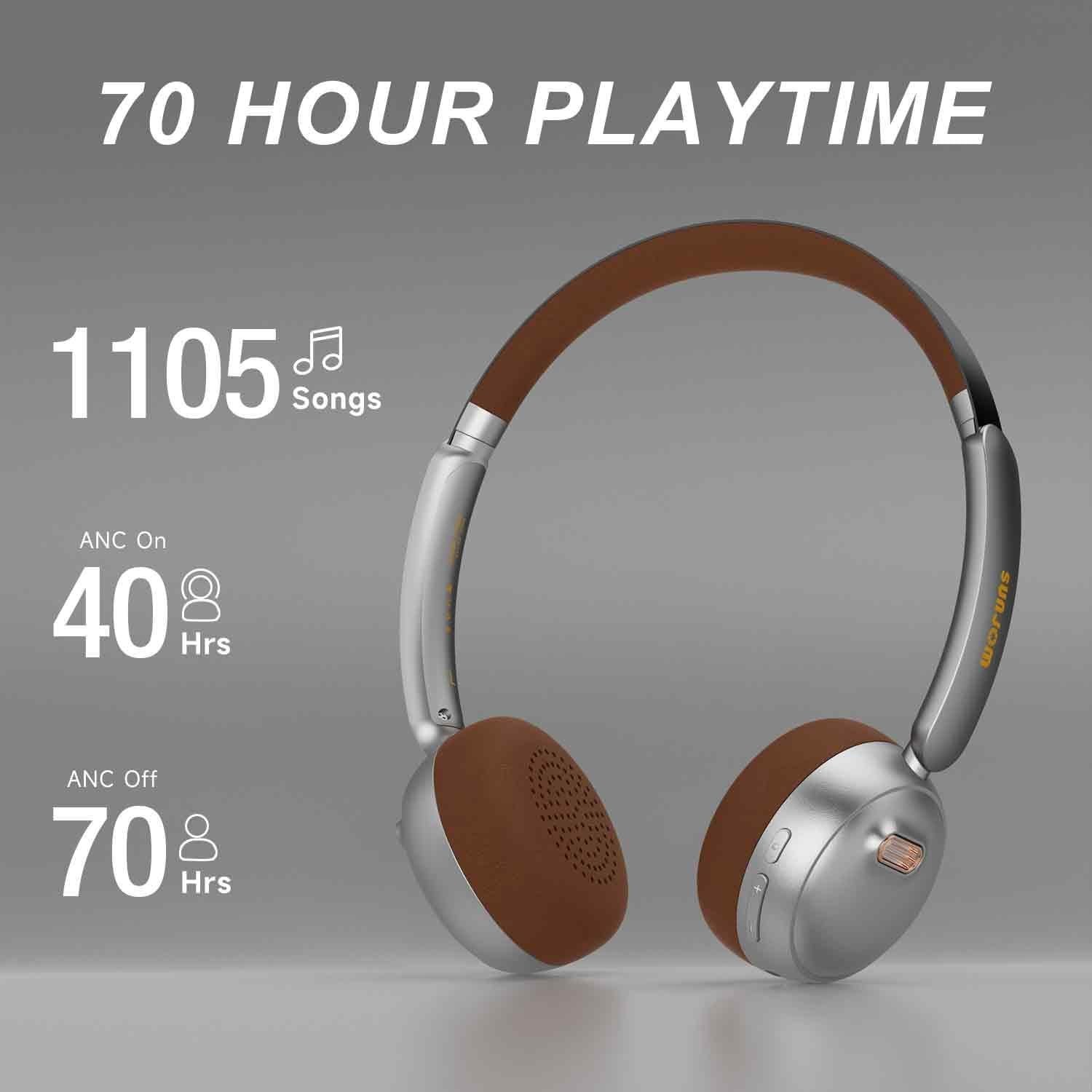 Auriculares Bluetooth SUNJOM Sirius Retro ANC 70Hrs Batería