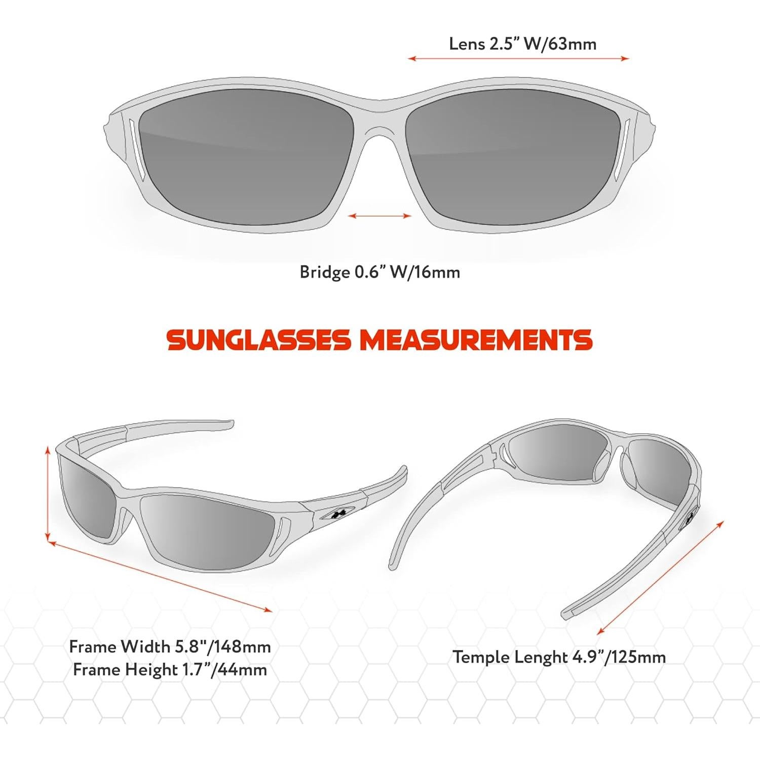 X LOOP Polarized Sports Sunglasses for Men - UV400 Baseball Running Cycling Golf Glasses