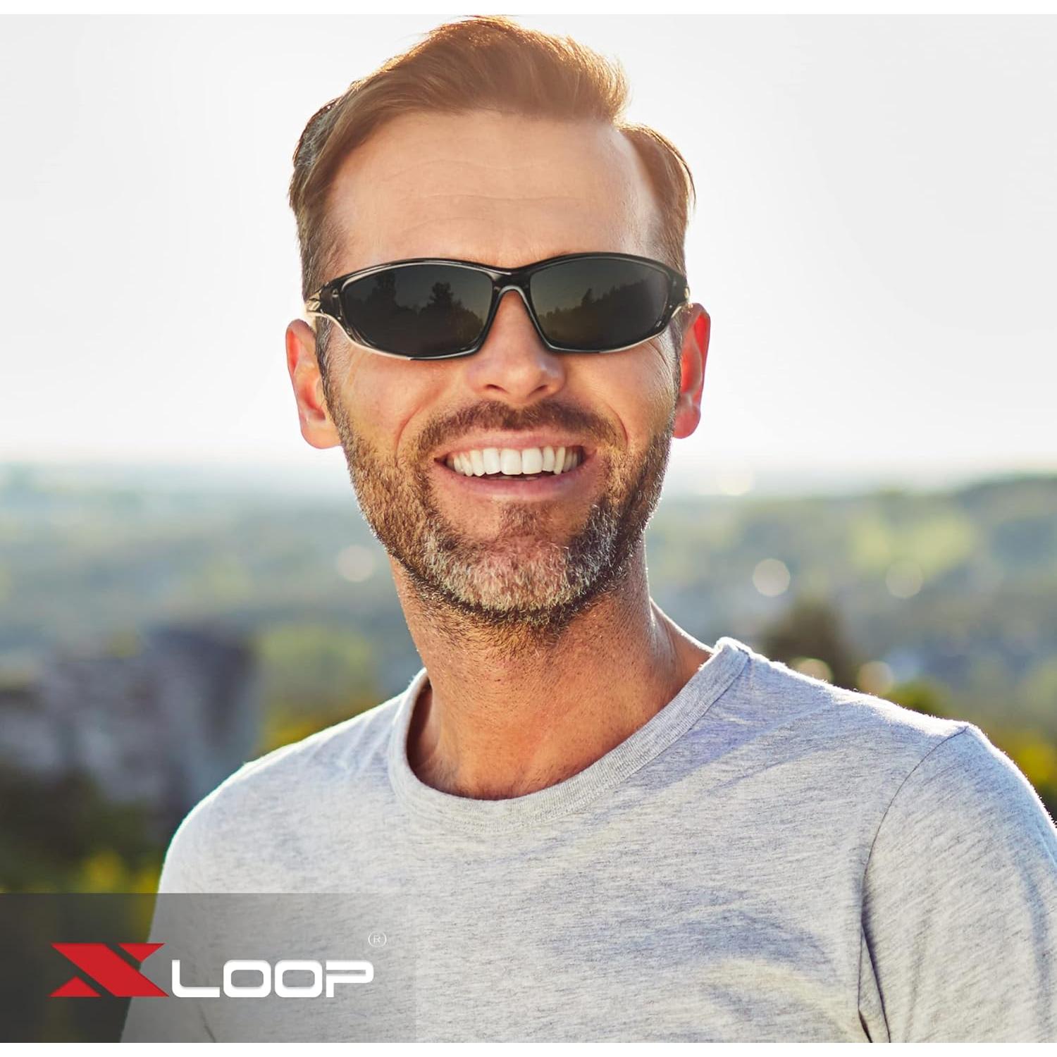 X LOOP Polarized Sports Sunglasses for Men - UV400 Baseball Running Cycling Golf Glasses