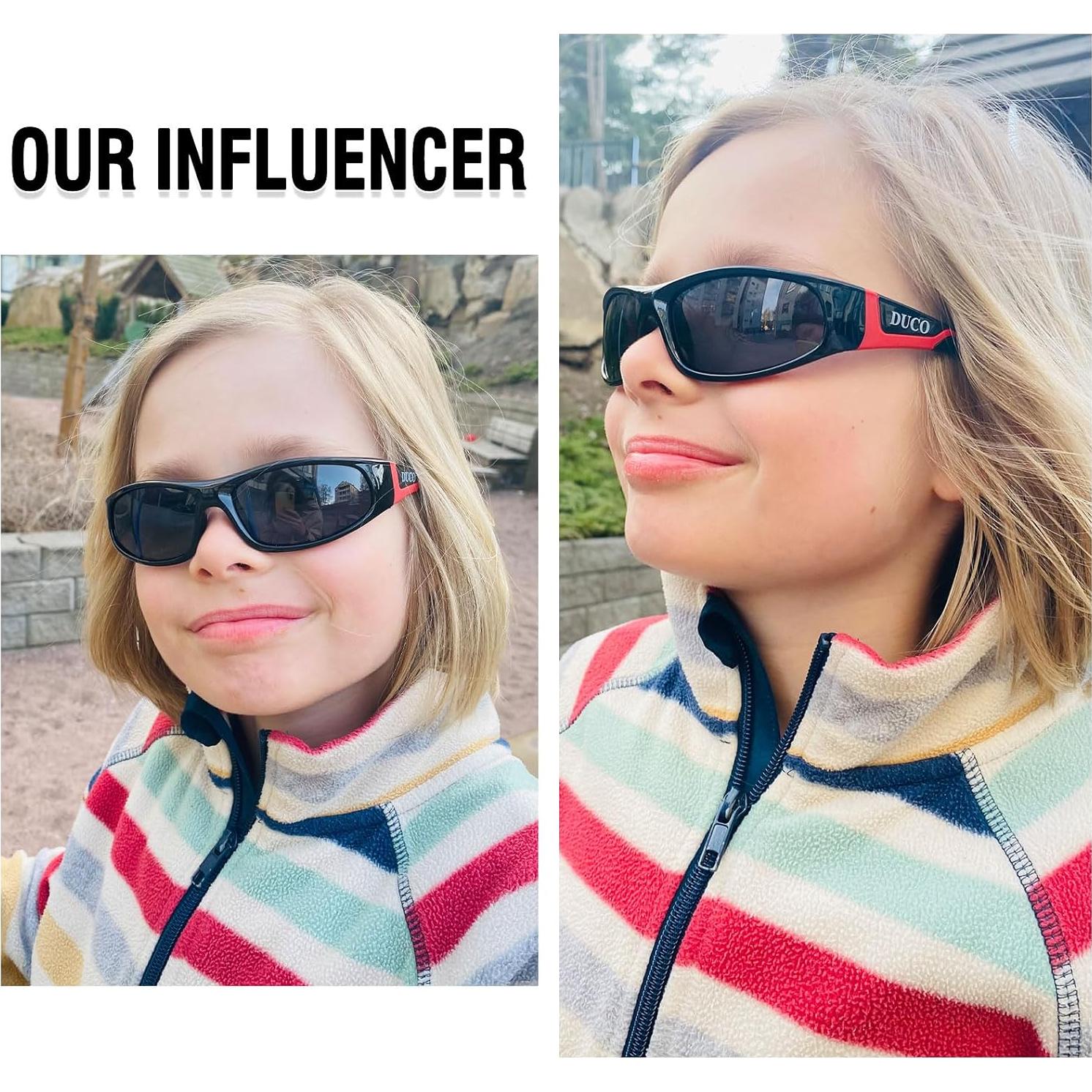 Gafas de Sol Polarizadas DUCO para Niños 6-10 Años UV400