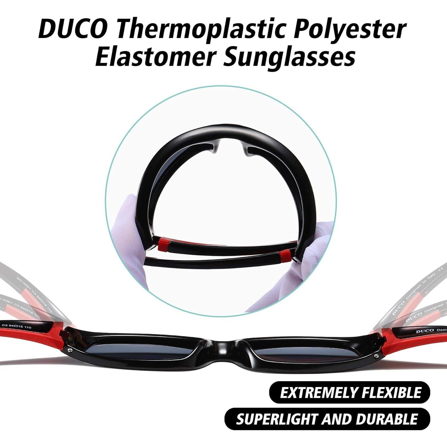 Gafas de Sol Polarizadas DUCO para Niños 6-10 Años UV400