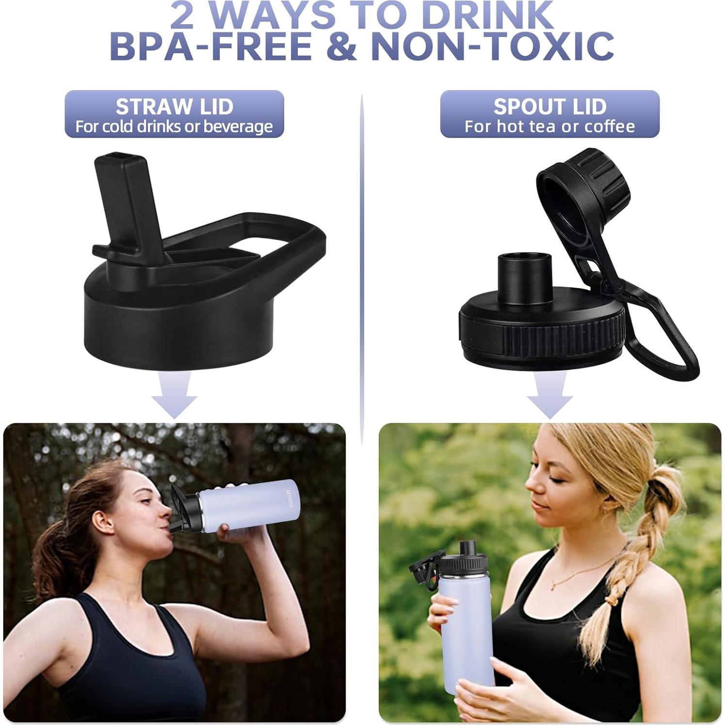 Botella de Agua Aislada MEZMUT 18oz Acero Inoxidable Púrpura