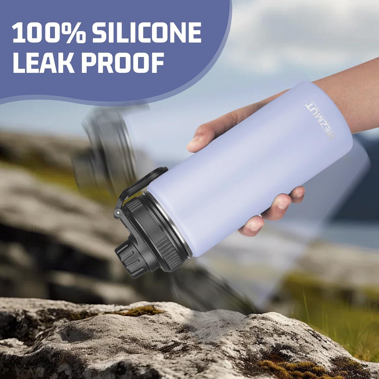 Botella de Agua Aislada MEZMUT 18oz Acero Inoxidable Púrpura