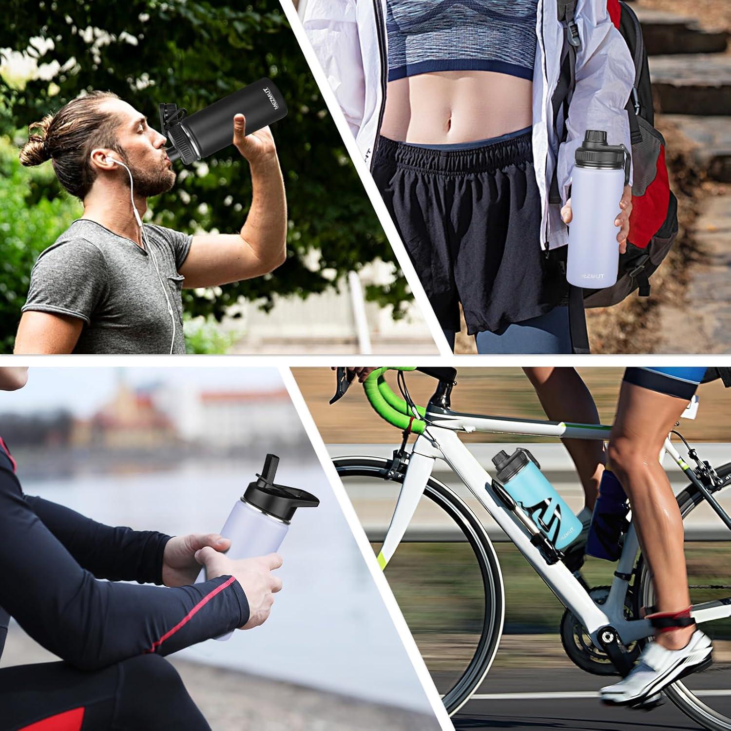 Botella de Agua Aislada MEZMUT 18oz Acero Inoxidable Púrpura