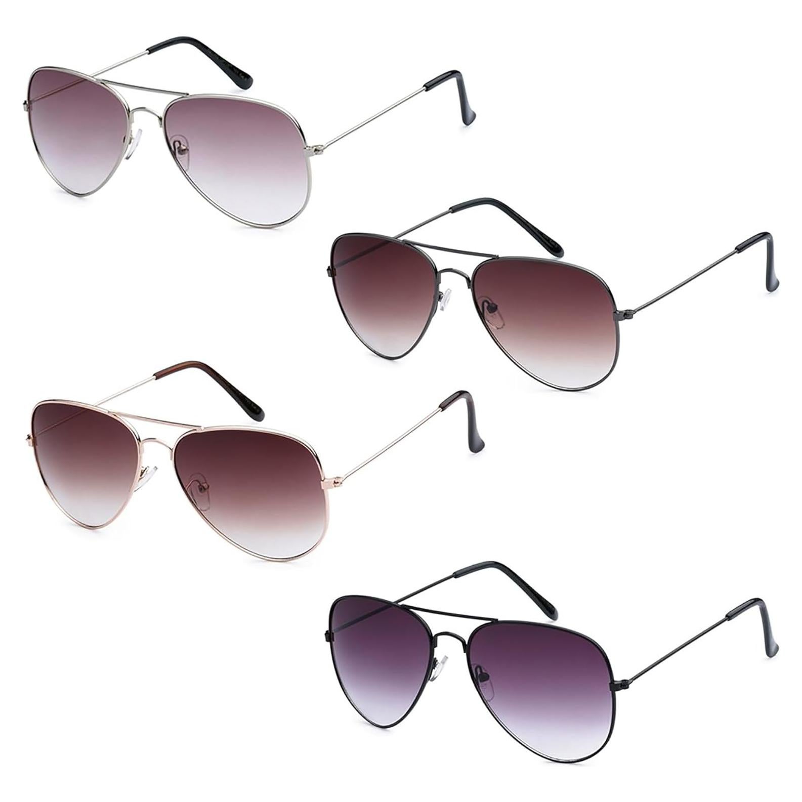 Gafas de sol aviador Polarspex 100% UV - Paquete de 4 unidades