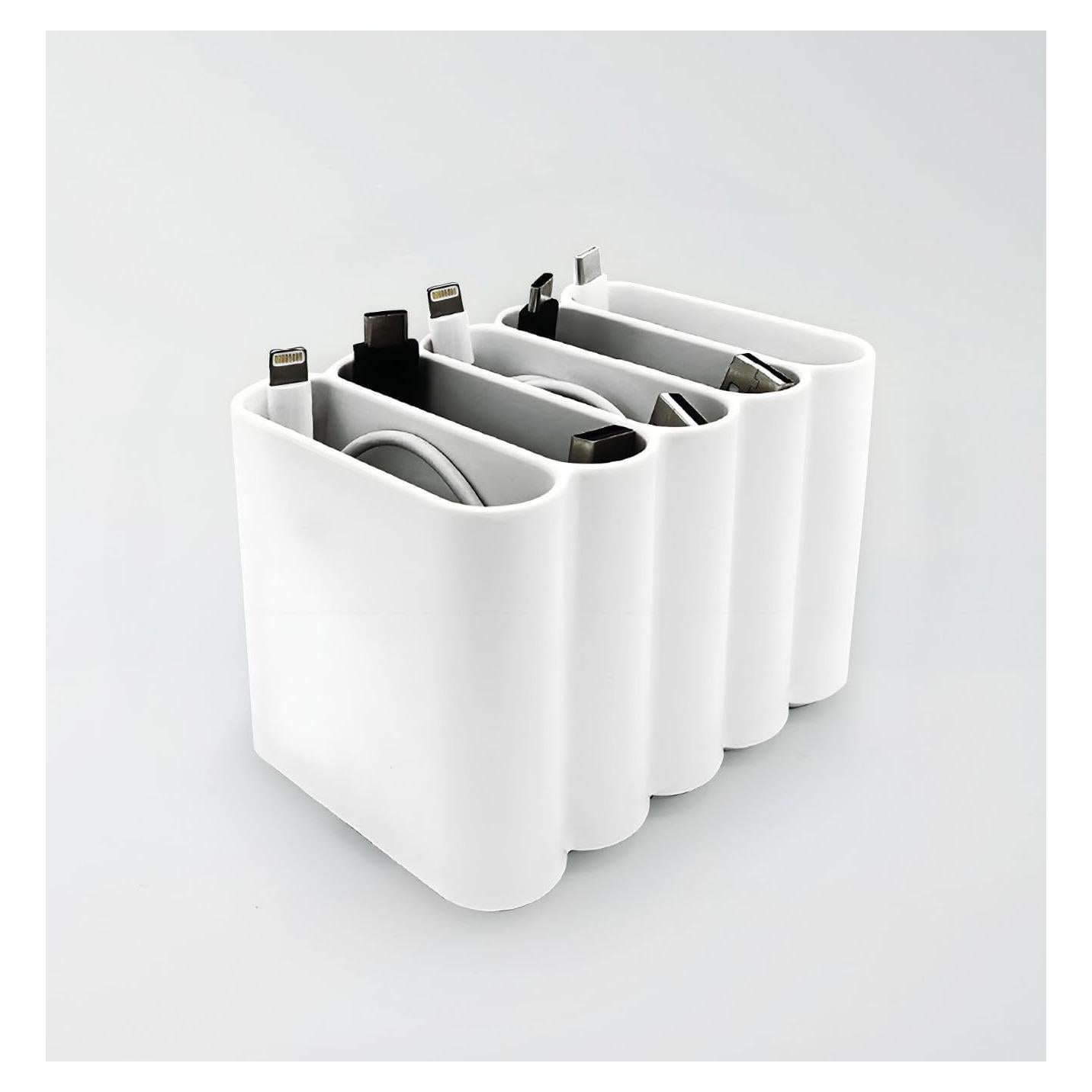 Organizador de Cables Desktop CRW01 Beige 5 Puertos