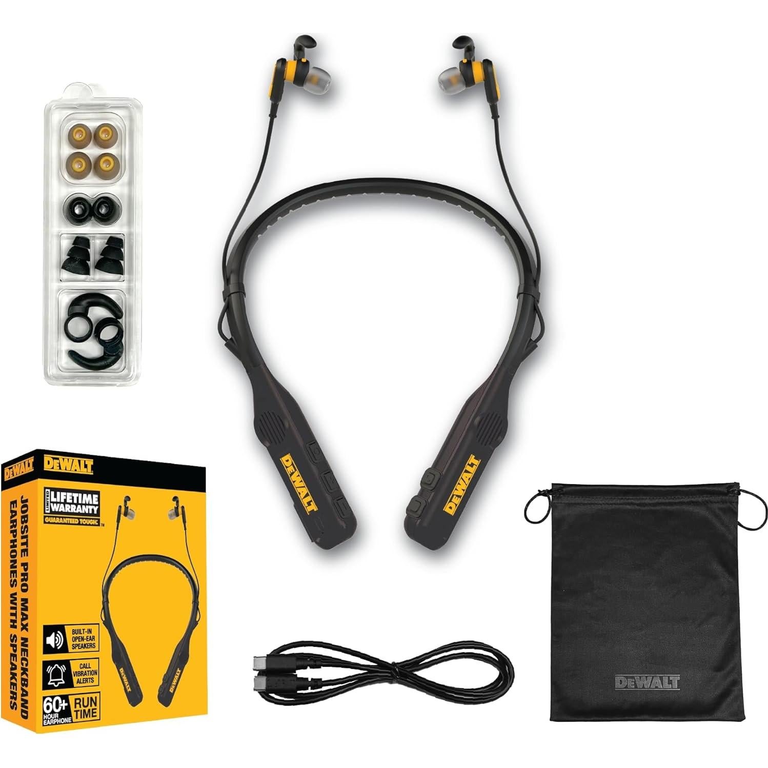 Auriculares DEWALT Jobsite Pro Max Bluetooth 60h Negro