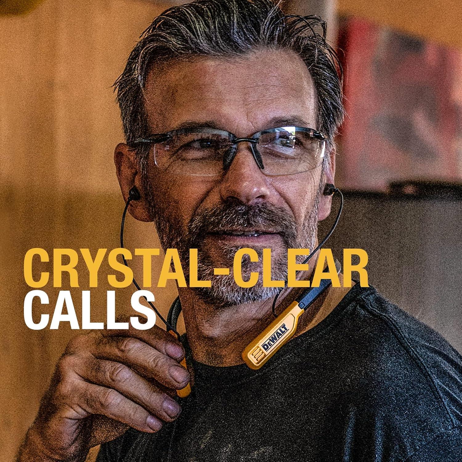 Auriculares Bluetooth DEWALT Pro de Cuello con 30H de Batería