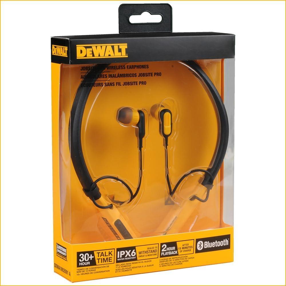 Auriculares Bluetooth DEWALT Pro de Cuello con 30H de Batería