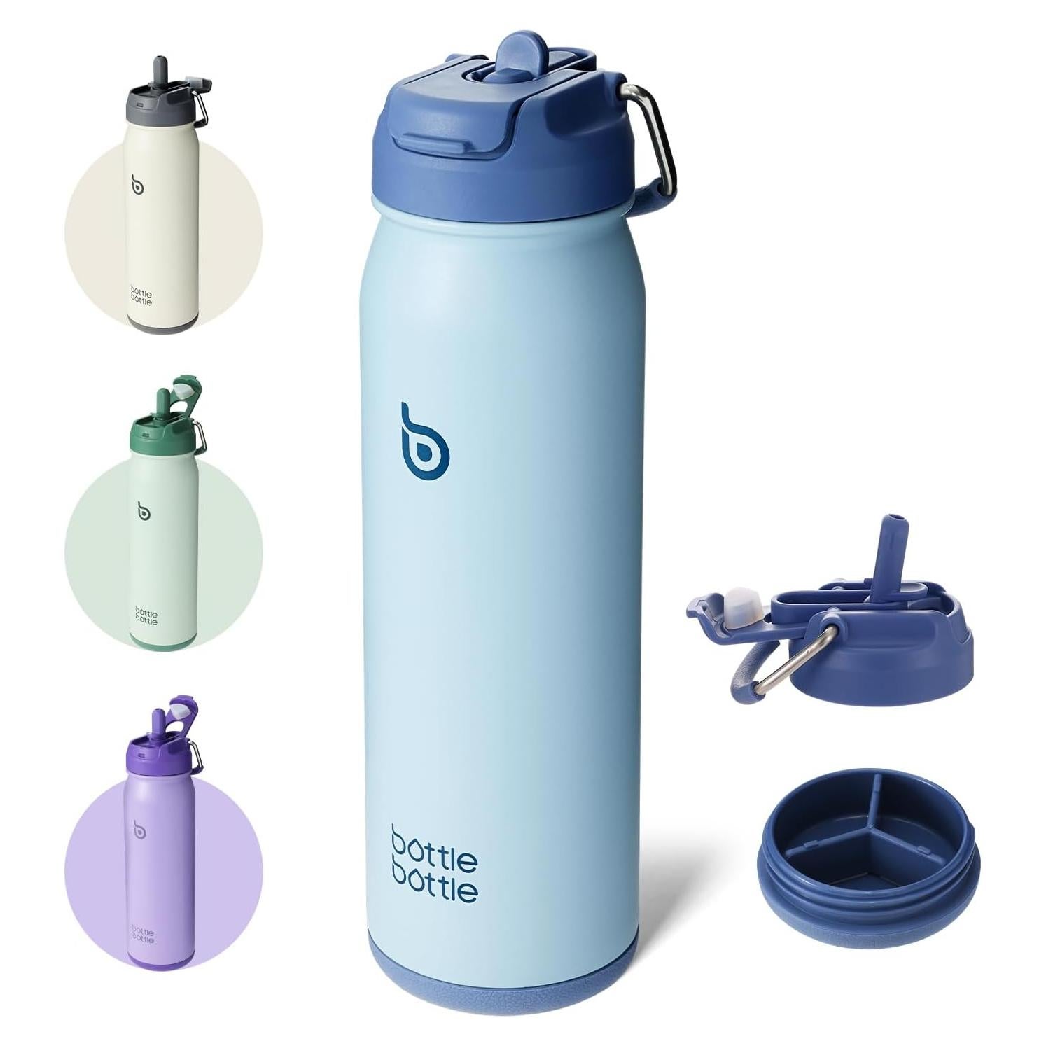 Botella de Agua Deportiva BOTELLA BOTELLA 0.68L Aislada Azul