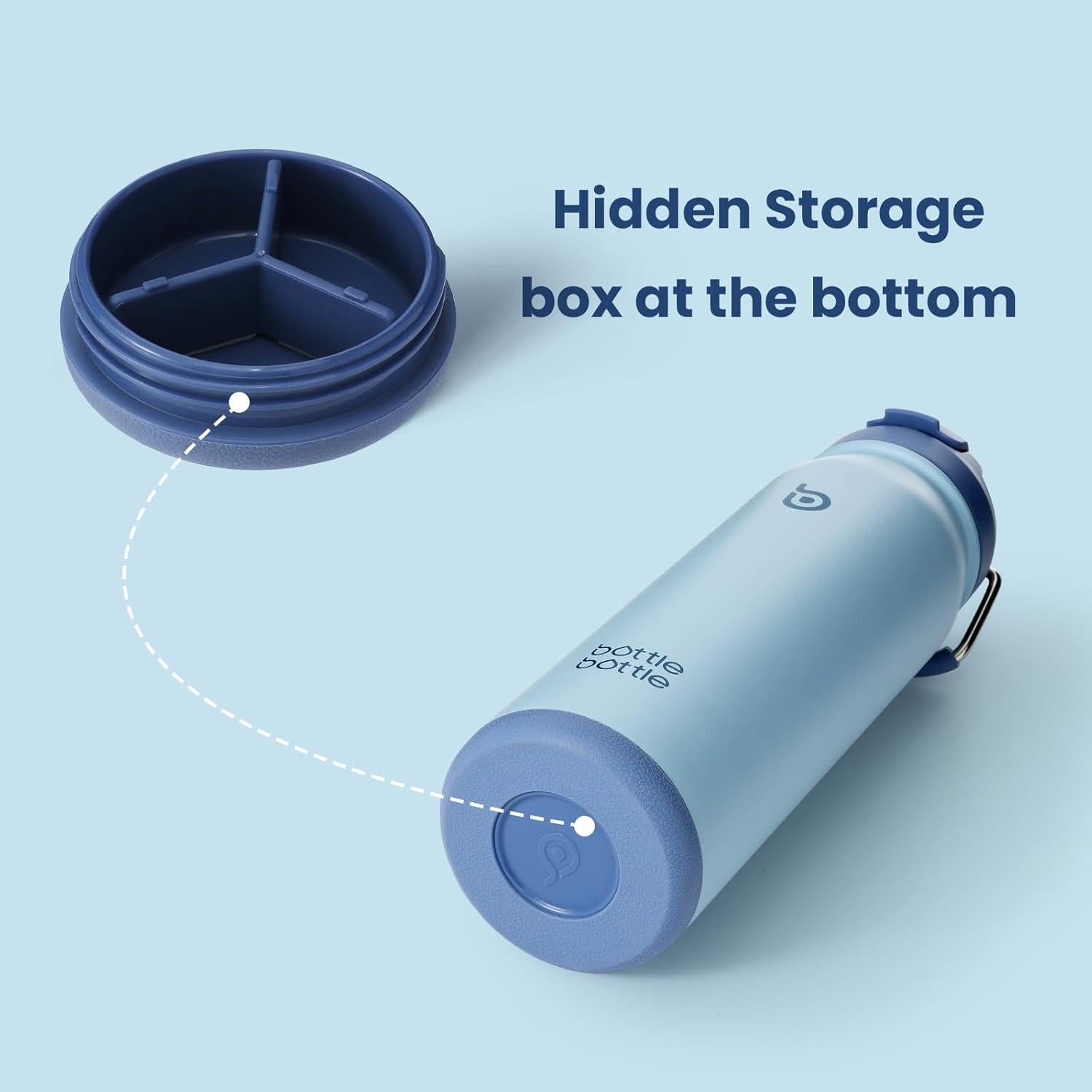 Botella de Agua Deportiva BOTELLA BOTELLA 0.68L Aislada Azul