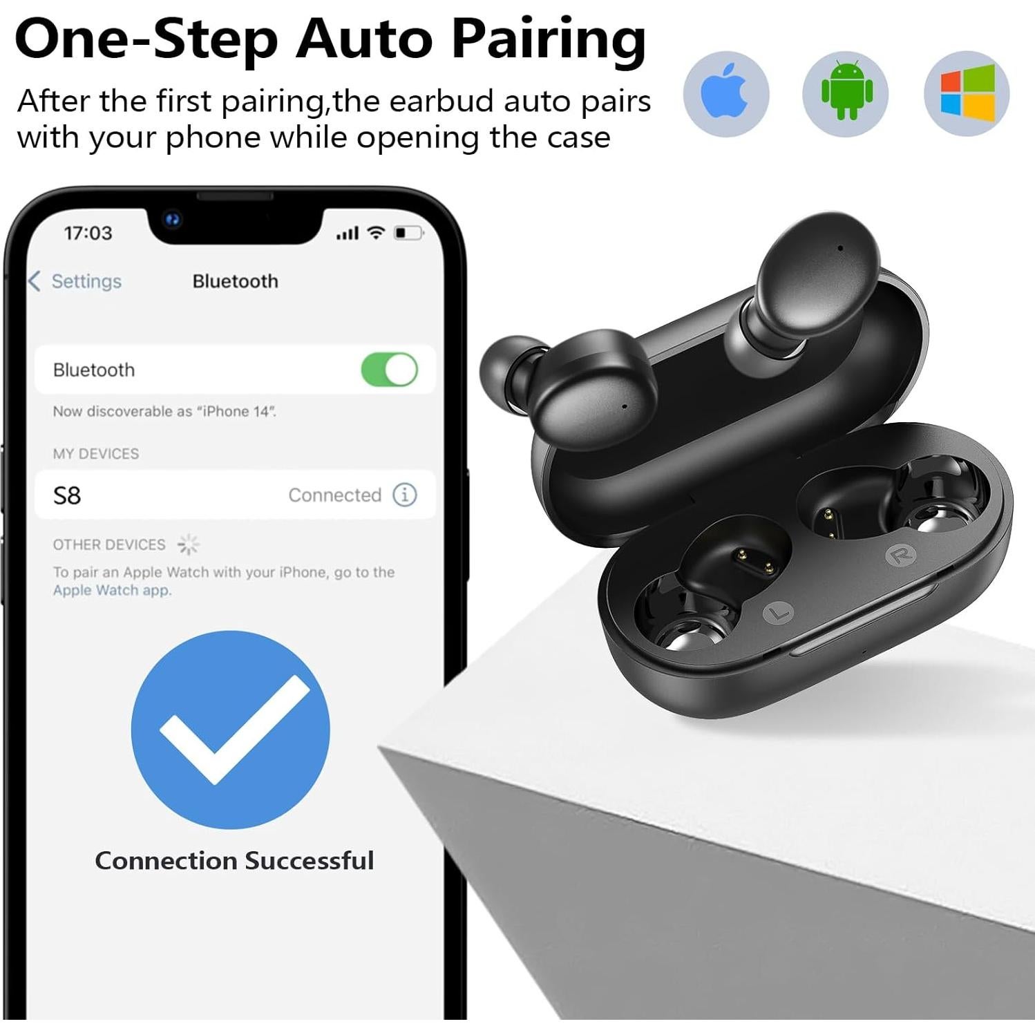 Auriculares Inalámbricos Kurdene V9I Bluetooth 5.3 In Ear