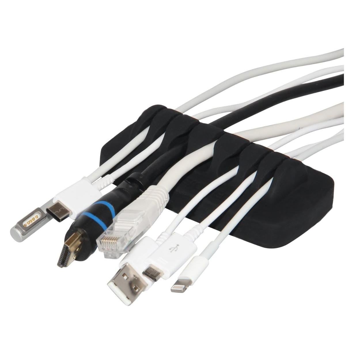 Organizador de Cables Envisioned Negro Compacto y Pesado