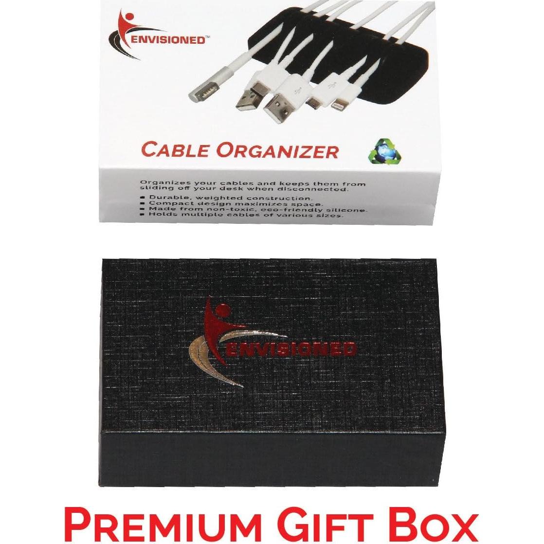 Organizador de Cables Envisioned Negro Compacto y Pesado