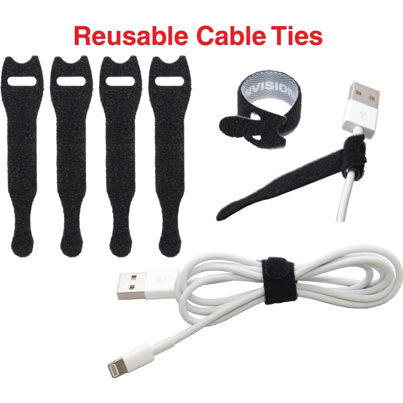 Organizador de Cables Envisioned Negro Compacto y Pesado