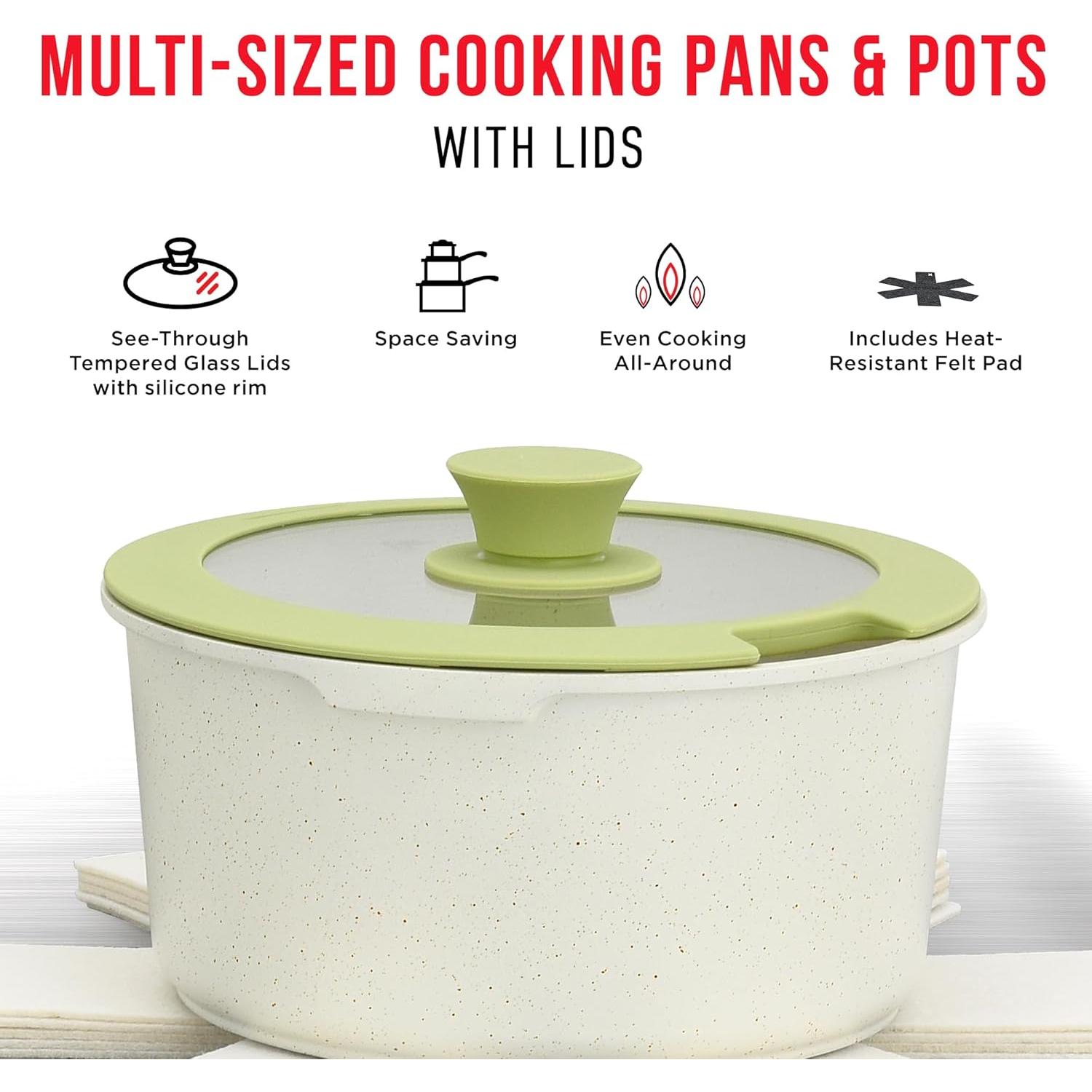 Juego de Utensilios de Cocina Bakken 15 Piezas Verde Granito