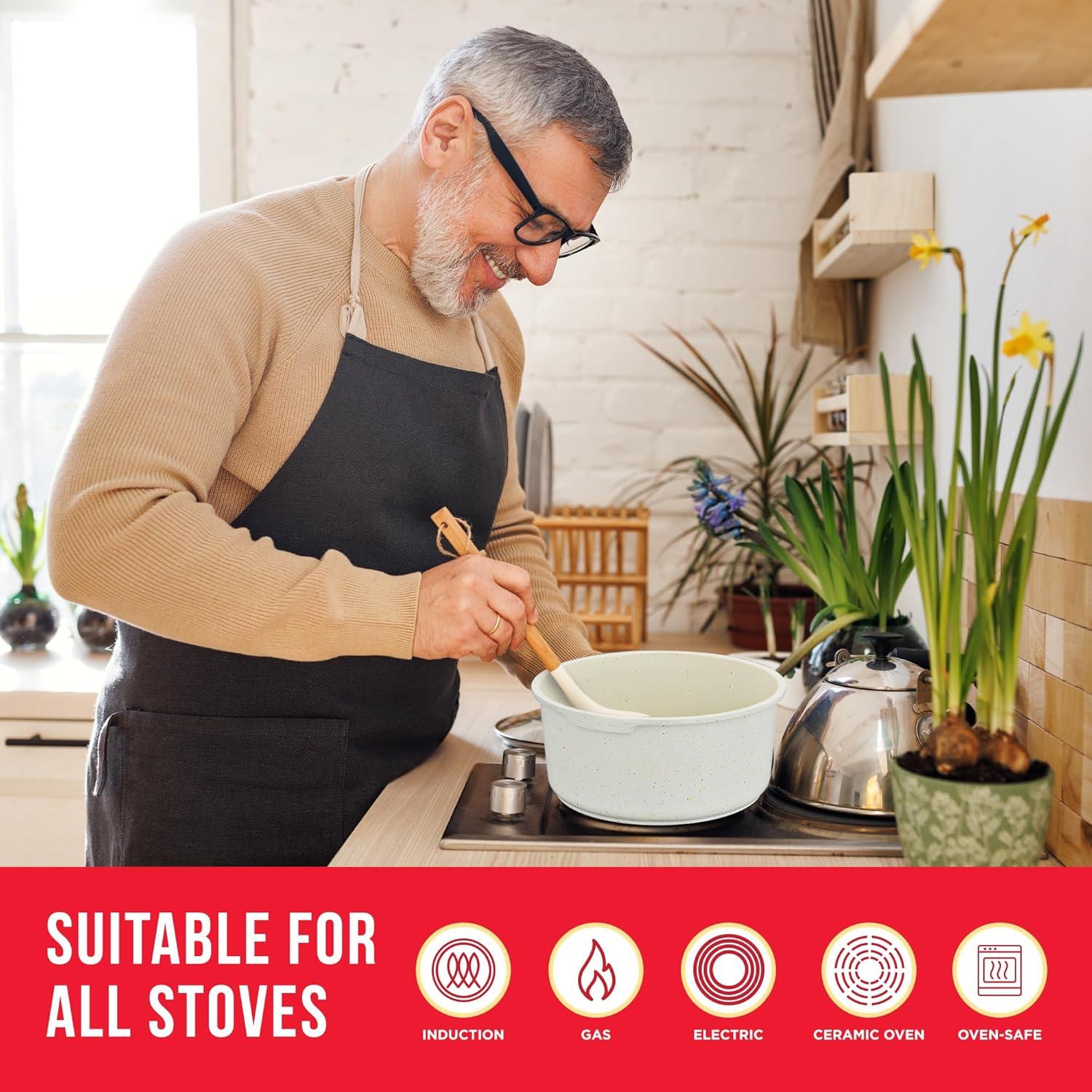 Juego de Utensilios de Cocina Bakken 15 Piezas Verde Granito