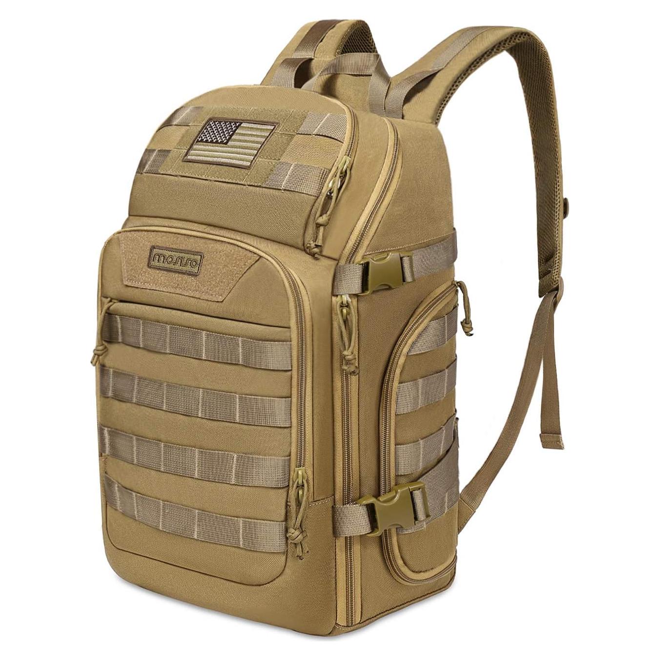 Mochila Táctica Militar Mosiso 30L Caqui con USB
