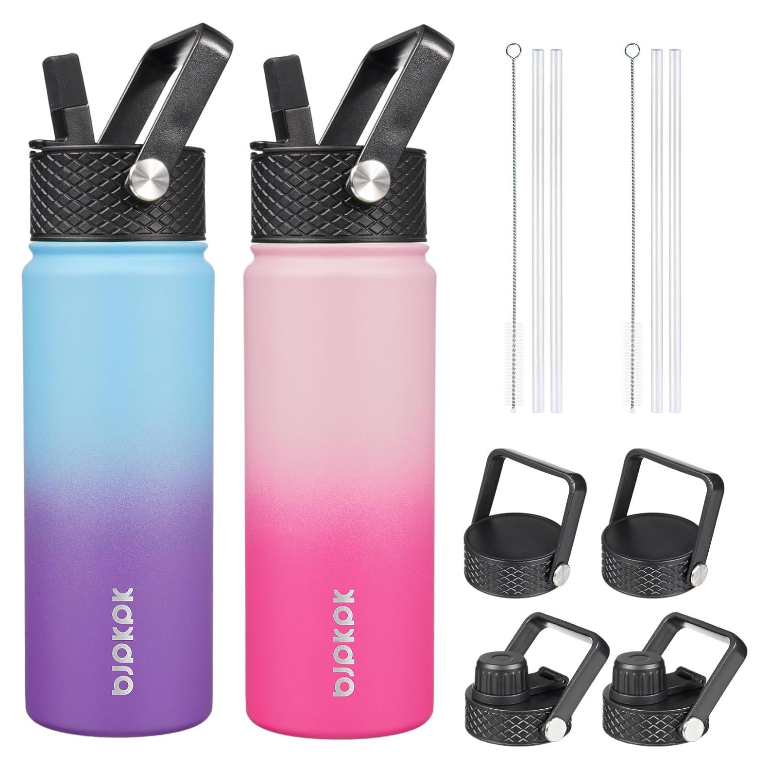 Botellas de Agua Aisladas BJPKPK 22oz 2 Pack BPA Libre