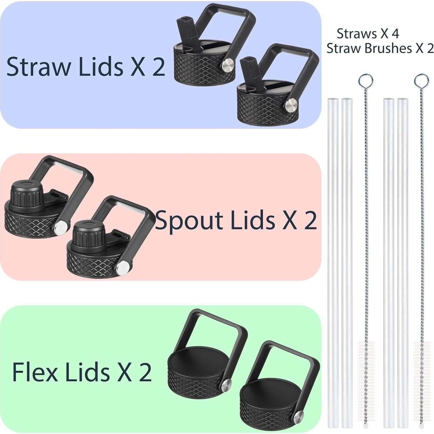 Botellas de Agua Aisladas BJPKPK 22oz 2 Pack BPA Libre