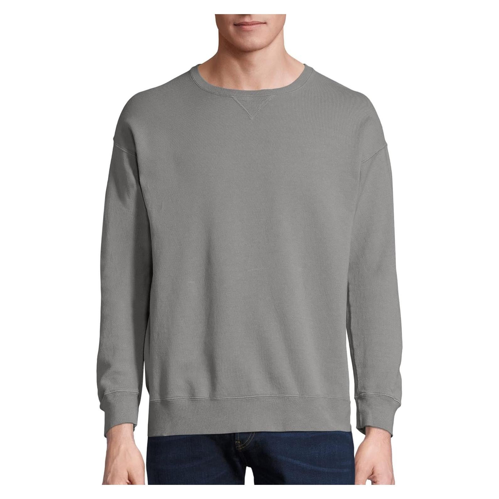Sudadera Hanes Originals para Hombre Cuello Redondo Gris